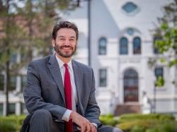 President Koppell in front of Cole Hall